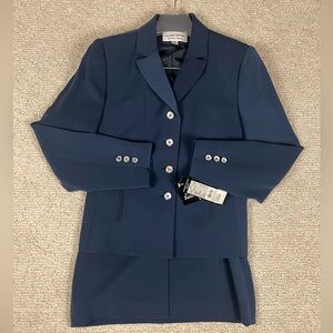 Albert Nipon Women's Deep Blue Suit Jacket and Skirt